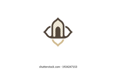 Ramadhan Logo Concept Vector. Islamic Logo Template Isolated in White Background.