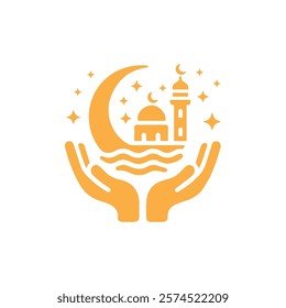 Ramadhan Logo Concept Vector. Islamic Logo Template Isolated in White Background