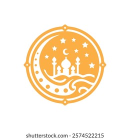 Ramadhan Logo Concept Vector. Islamic Logo Template Isolated in White Background