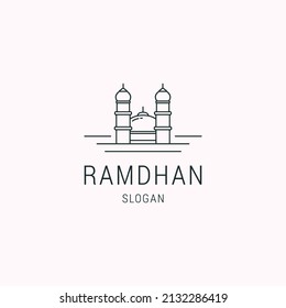 Icono de logotipo Ramadán plantilla de diseño plano 