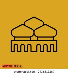 Ramadhan love icon design vector graphic of template, sign and symbol, line style