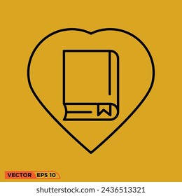 Ramadhan love icon design vector graphic of template, sign and symbol, line style