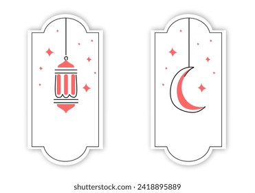 Ramadhan month. Islamic line art template for wallpaper design. Poster, template, social media, banner. vector illustration.