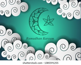 Ramadhan Moonstar, Ramadhan Kareem event,  Vector EPS 10