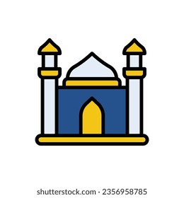 Ramadhan Mosque Icon Vector Illustration