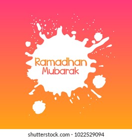 Ramadhan mubarak has mean muslim event, beautiful greeting card with splash