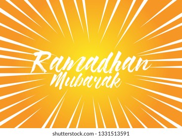 ramadhan mubarak has mean muslim event, beautiful greeting card background or banner with pop art theme. design illustration