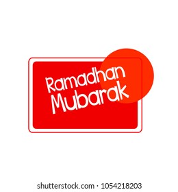 ramadhan mubarak has mean muuslim event, label or sign with square label