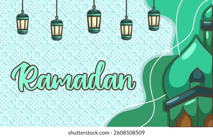  ramadhan mubarak islamic background template