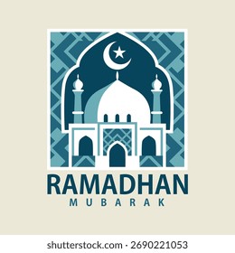 Ramadhan Mubarak Moschee, Vektorgrafik 