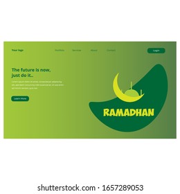 Diseño de plantilla de página web Ramadhan Mubarak