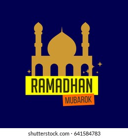 Ramadhan Mubarok Poster Logo Vector Template