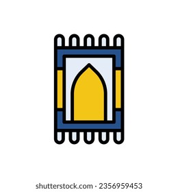 Ramadhan Prayer Mat Icon Vector Illustration