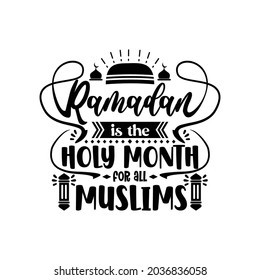 Vector de diseño de letras de comillas de Ramadán