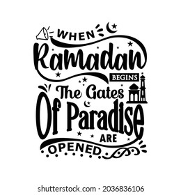 Vector de diseño de letras de comillas de Ramadán