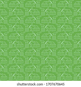 Vector de patrón de Doodle sin soldadura de la serie Ramadán para fondo