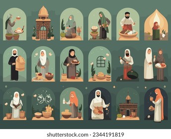 ramadhan set collection vector editable