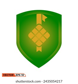 Ramadhan shield flat icon design vector graphic of template, sign and symbol