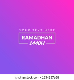 Ramadhan Simple Rectangle Logo Text Vector
