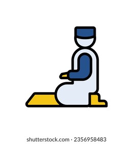 Ramadhan Tarawih Player Icon Vector Illustration