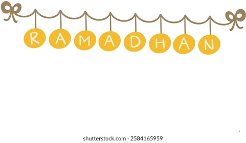 Ramadhan text color icon vector illustration