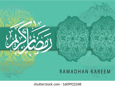 Ramadhan vector background with mandala ornament classic images and with dark colors