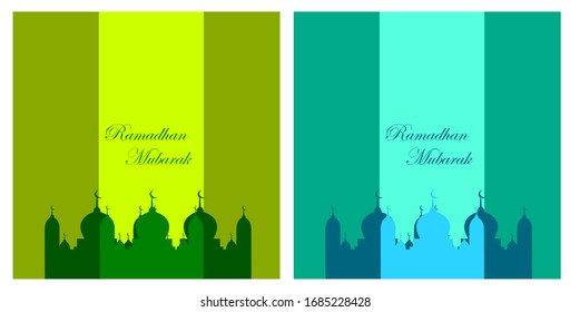 Ramadhan Vektorillustration Illustration grafische Vorlage der muslimischen Moschee.  Gut für das Design von Moslems, Karten, Bannern usw. 