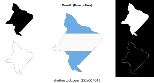 Conjunto de mapas do departamento de Ramallo (Buenos Aires)