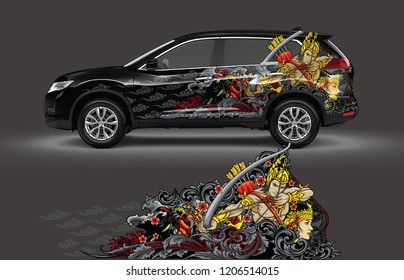 Ramayana Car decal ,wrap vector