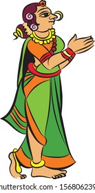 Ramayana for textile printing in kalamkari style