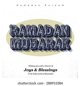 Ramazan Kareem (Ramadan Kareem) Typography - Islamic greeting text background - muslim community festival celebration