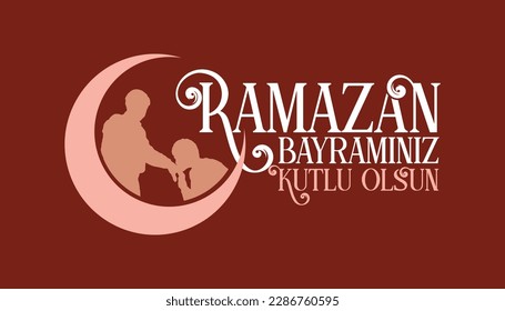 Ramazan Bayramınız mübarek olsun. kutlu olsun.
moon vector. translation: happy ramadan holiday