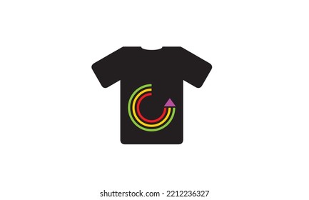 rambow arrown wtih circle icon t-shirt - vector design illustration, it can use for label, logo, sign, sticker for printing for the family t-shirt