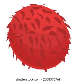 Rambutan icon cartoon vector. Fruit tropical. Thai drink