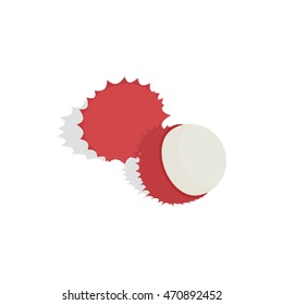 Rambutan icon in isometric 3d style on a white background