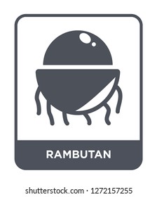 rambutan icon vector on white background, rambutan trendy filled icons from Fruits and vegetables collection, rambutan simple element illustration