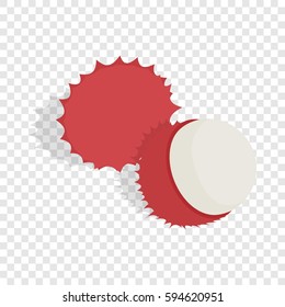 Rambutan isometric icon 3d on a transparent background vector illustration
