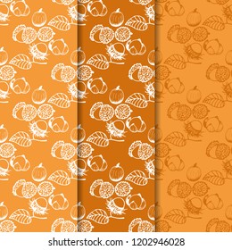 rambutan, longan, lychee tropical fruits seamless pattern