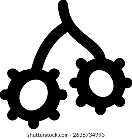Rambutan Slice glyph icon design style