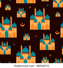 Ramdan Kareem seamless pattern background in vector