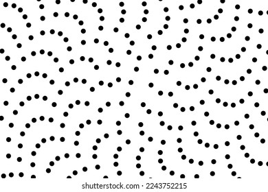 Ramdon pattern of black dots on white background