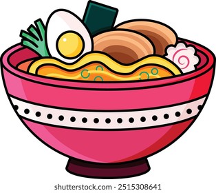 Ramen bowl filled with egg and noodles