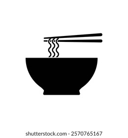 Ramen bowl icon. Simple ramen bowl icon for social media, app, and web design. Vector illustration