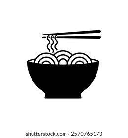 Ramen bowl icon. Simple ramen bowl icon for social media, app, and web design. Vector illustration