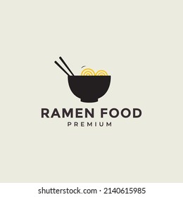 ramen in a bowl logo design vector graphic icon symbol illustration