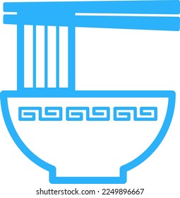 Ramen bowl simple illustration icon