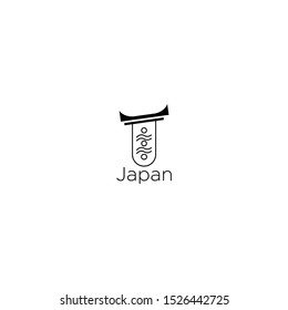 ramen building logo vector with simple and miinimaliist style