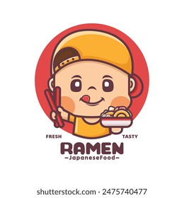 diseño de mascotas de caricatura ramen, para negocios culinarios y otros, logotipos de marca, pegatinas, identidades de caricaturas, pegatinas, iconos, etc.