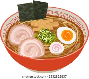 Ramen (Chinese noodles) vector illustration