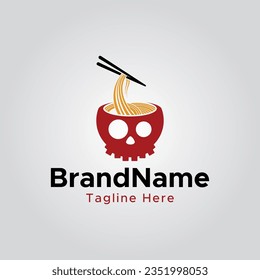 Ramen Dead logo design icon element vector